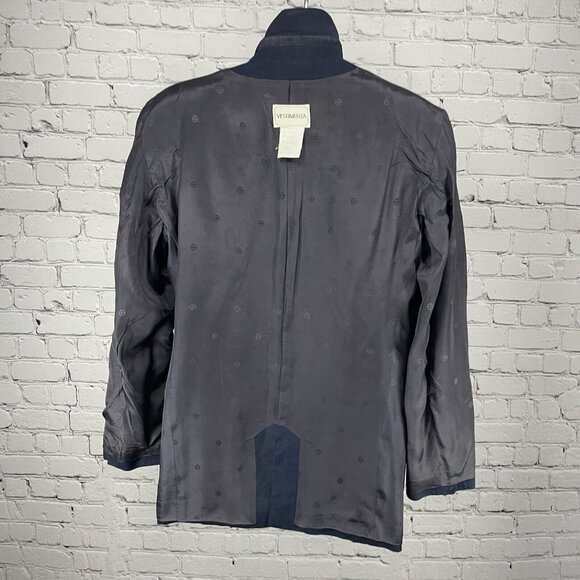 VTG Vestimenta Blue Linen Italian Lightweight 3 Button Blazer Jacket Size Medium - Picture 12 of 13